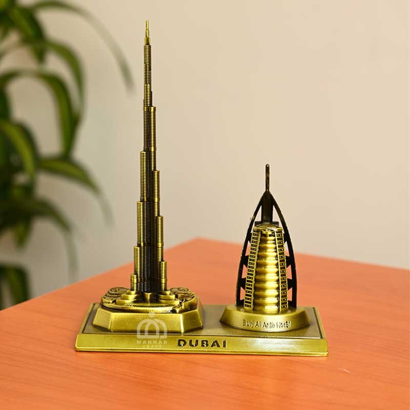 Dubai Metal Miniature Landmarks – Burj Khalifa & Burj Al Arab
