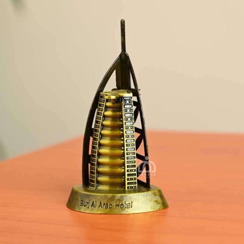 Burj Al Arab Miniature Statue – Luxury Dubai Metal Showpiece
