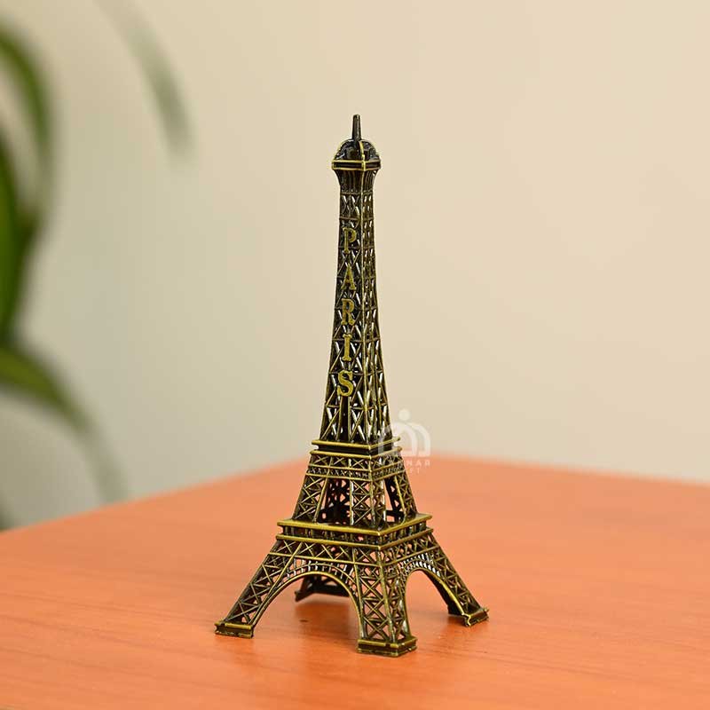 Metal Eiffel Tower Showpiece – Vintage Paris Miniature Decor