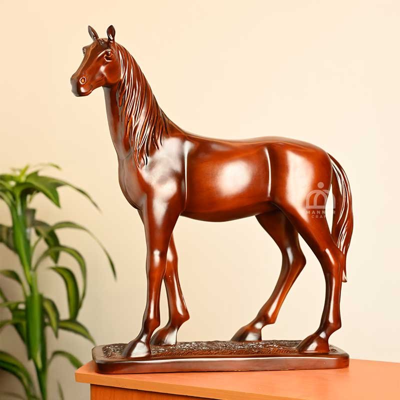 Walking Horse Statue – Luxury Resin Horse Decor for Home & Office