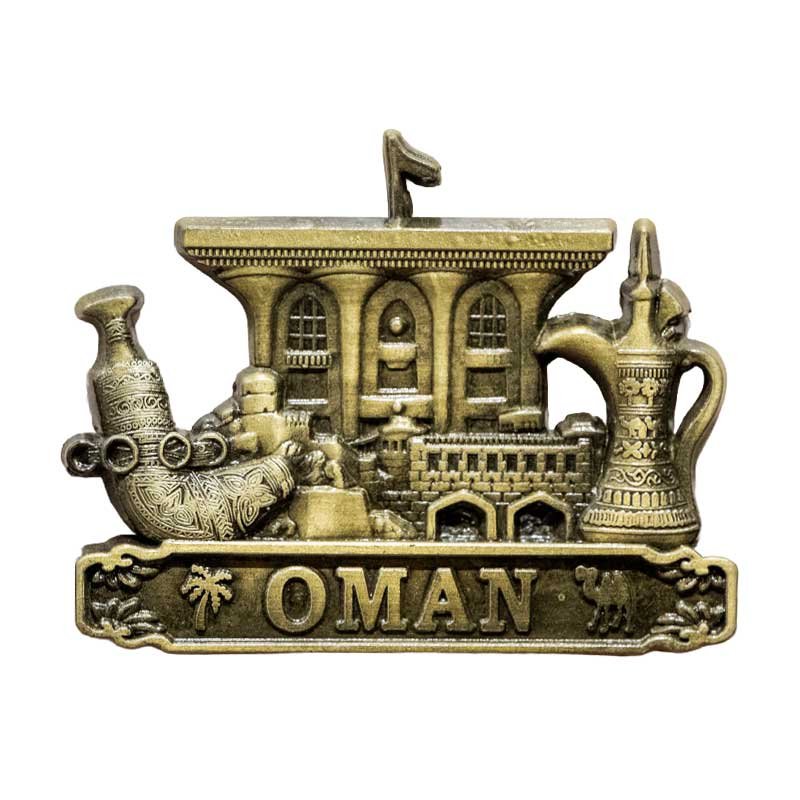 Oman Souvenir Fridge Magnet – 3D Omani Culture Metal Design