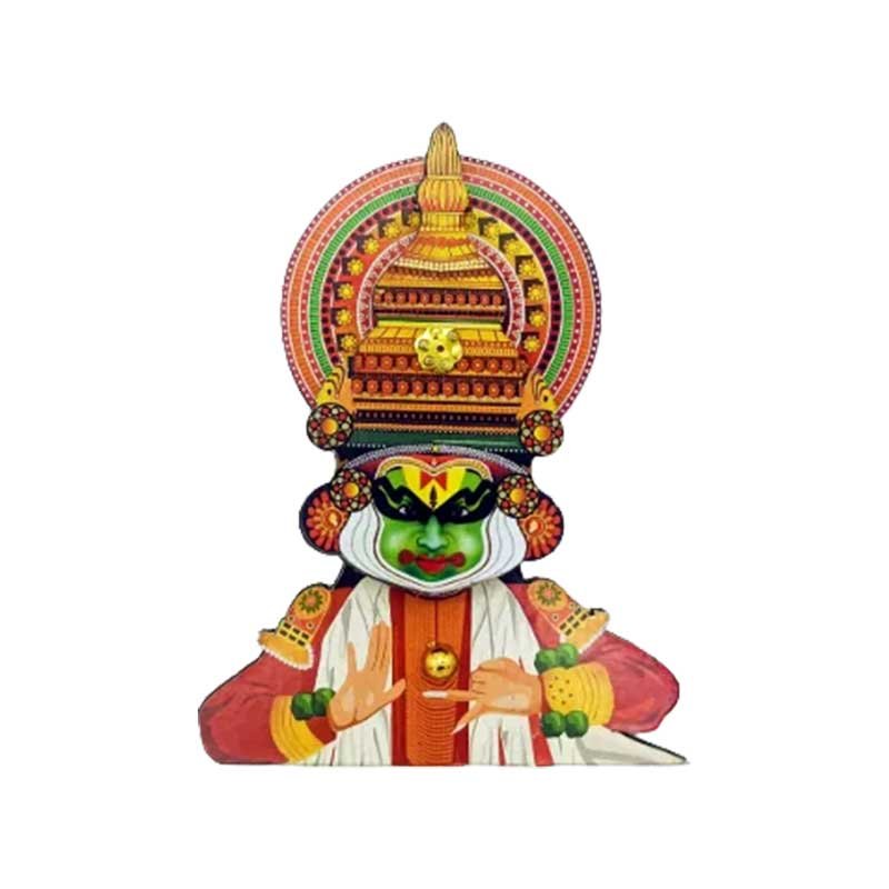 Printed Kathakali MDF Fridge Magnet – 4 Inch | Traditional Kerala Art Decor