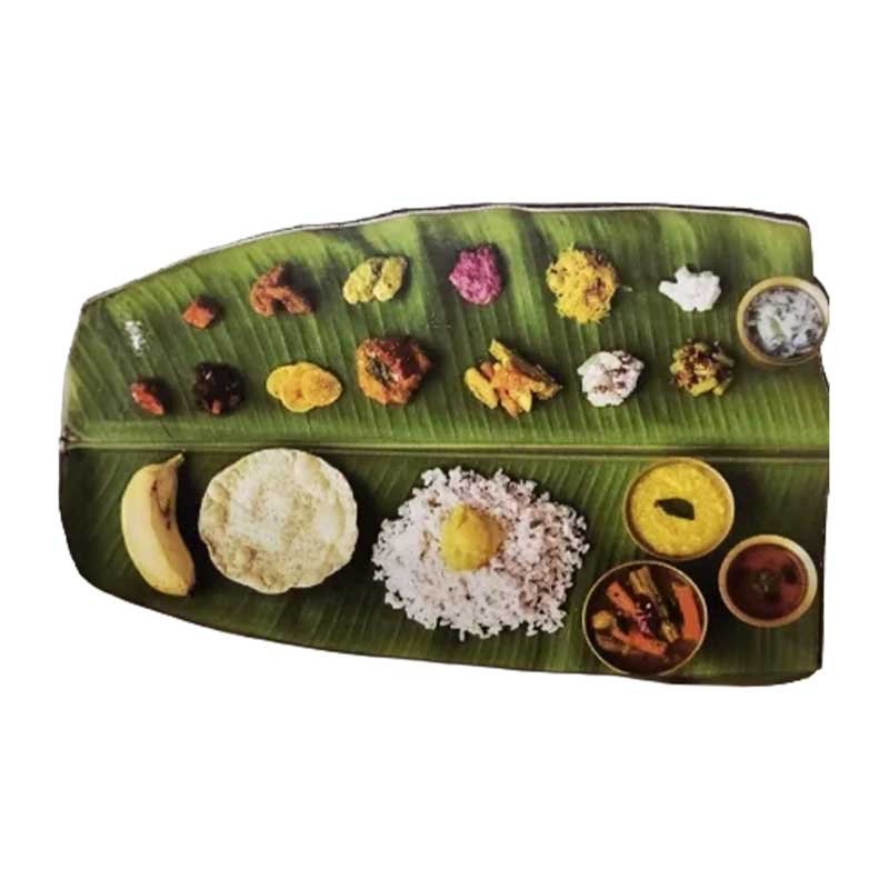 Printed Sadhya Fridge Magnet – Kerala Onam Sadhya Theme – MDF Decorative Souvenir by Mannar Craft