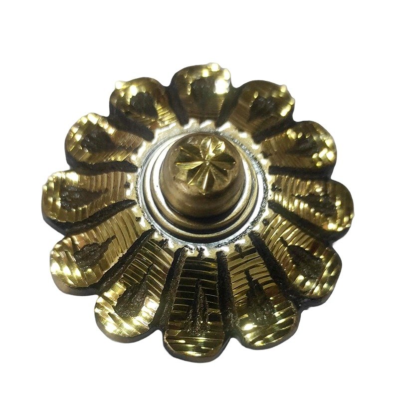 Brass Special Flower Dome Door – Antique Diamond Cut Finish with raised center | Premium Decorative Door Accessory