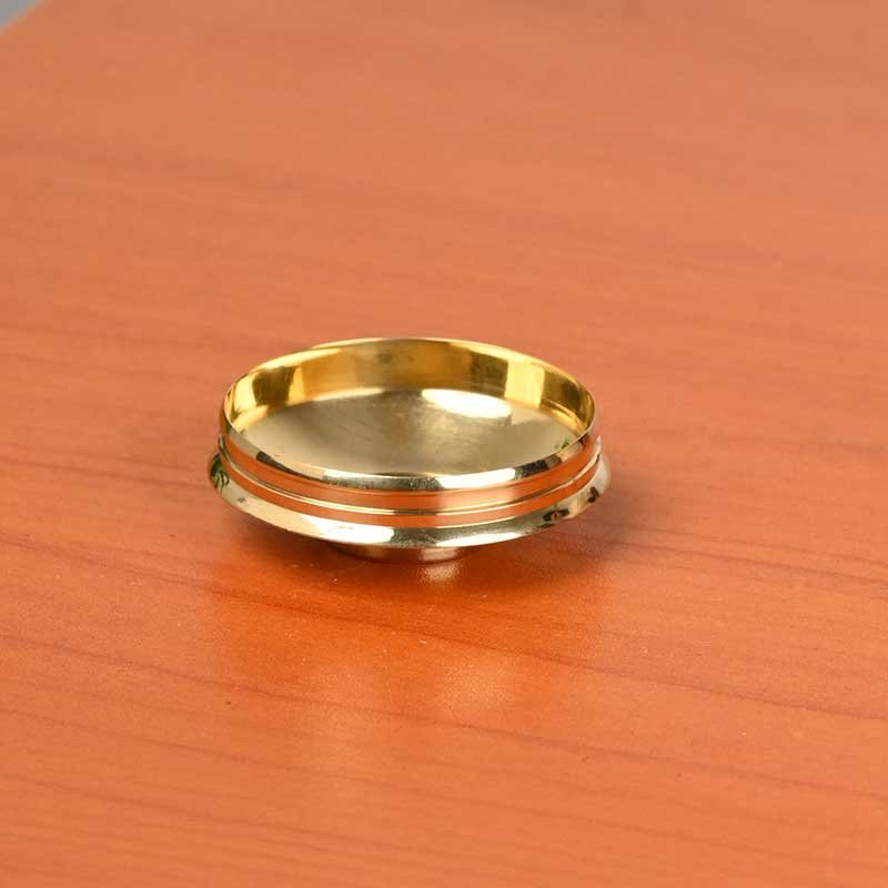 Handcrafted Small Brass Tiny Decorative Uruli Decor - Elegant Home Accent