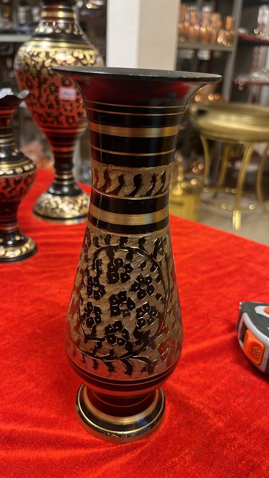 Brass Flower Vase – Handcrafted Traditional Home Decor Accent