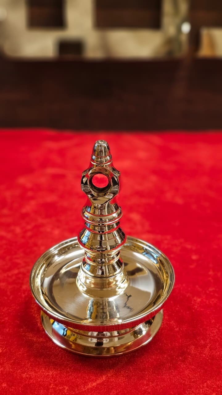 Traditional Brass Thookuvilakku – Kerala Hanging Oil Lamp 