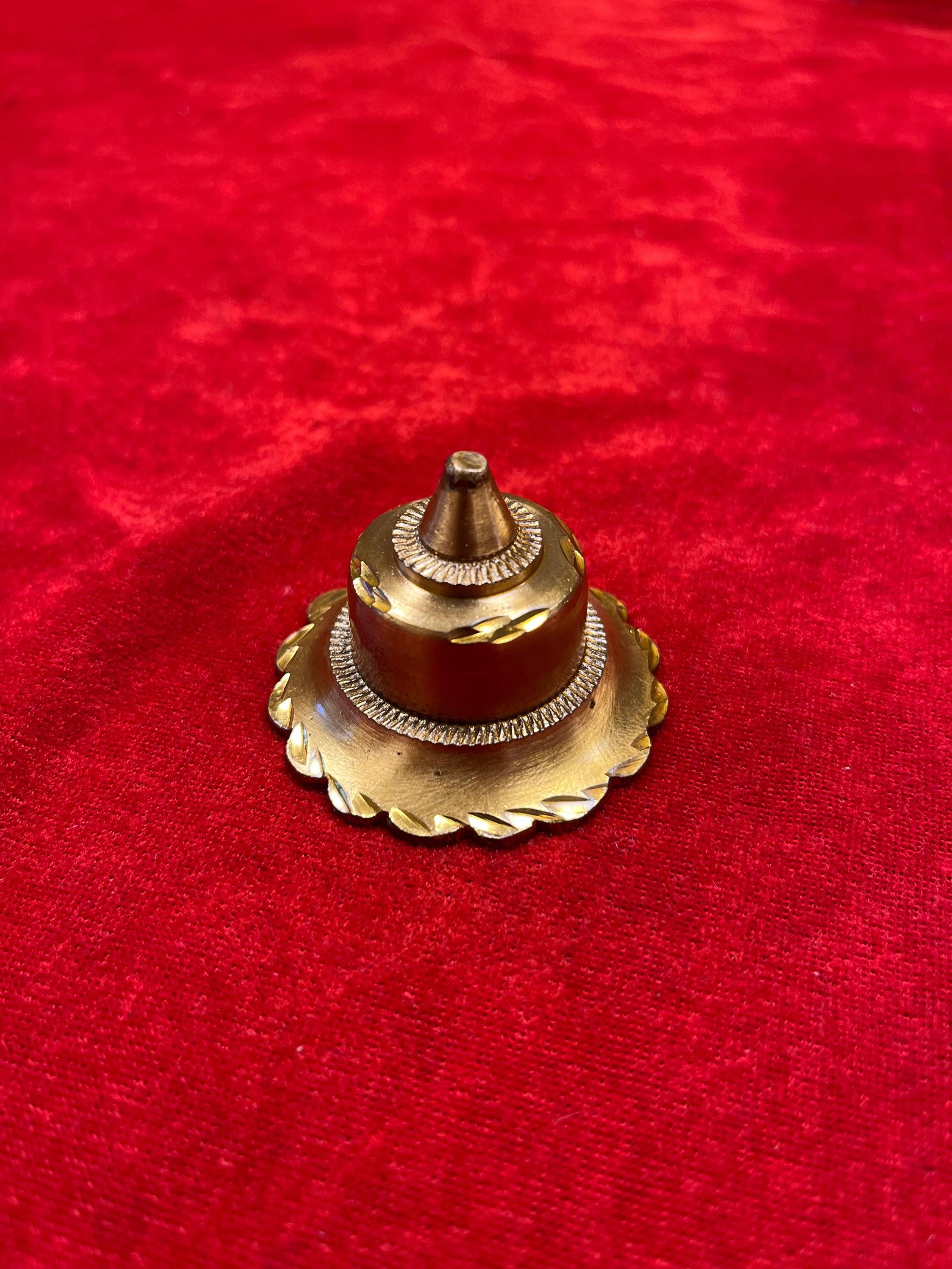 Brass Dome with Diamond Cut Flower Finish – Decorative Brass