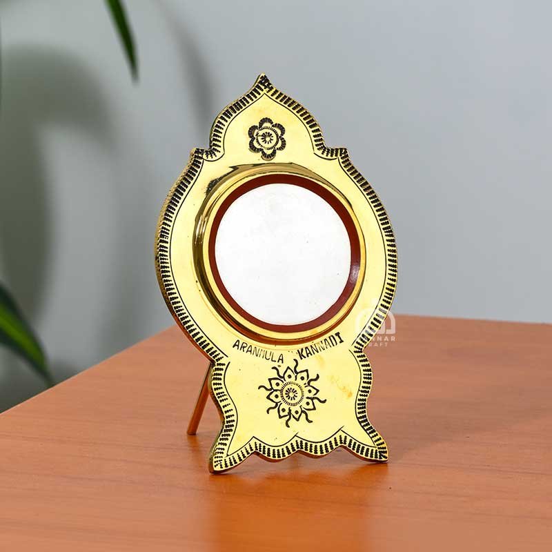 Aranmula kannadi, plain model with back stand (metal mirror) 2.5 inch