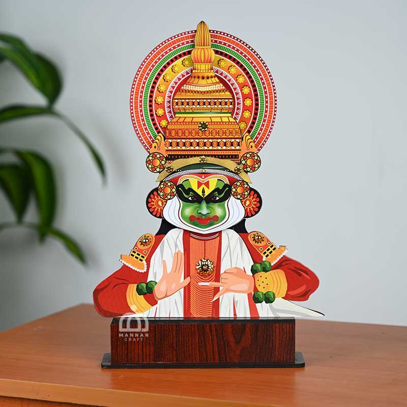 Elegant Traditional Printed Kathakali - Handcrafted Kerala Art for Home Decor & Gifting | Perfect Memento