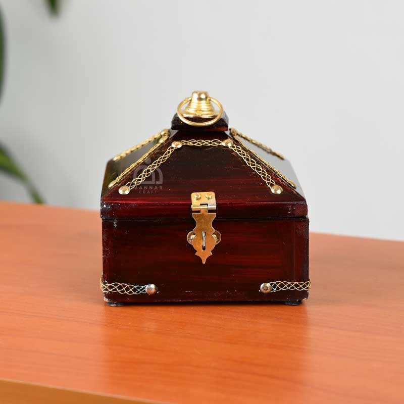 Pyramid Jewelry Box | Handcrafted Wooden Jewel Box | Elegant Decorative Storage Box