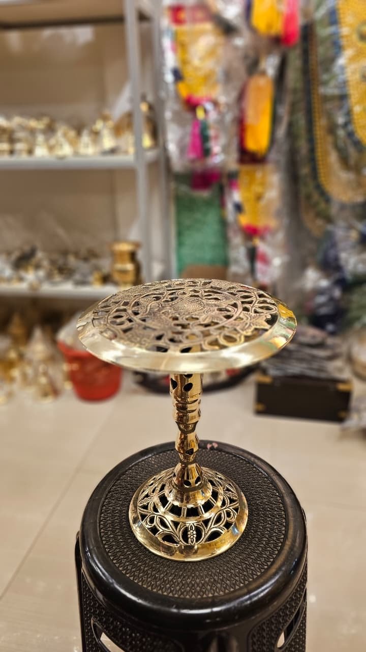 Antique Brass Chowki – Traditional Brass Pooja Stand