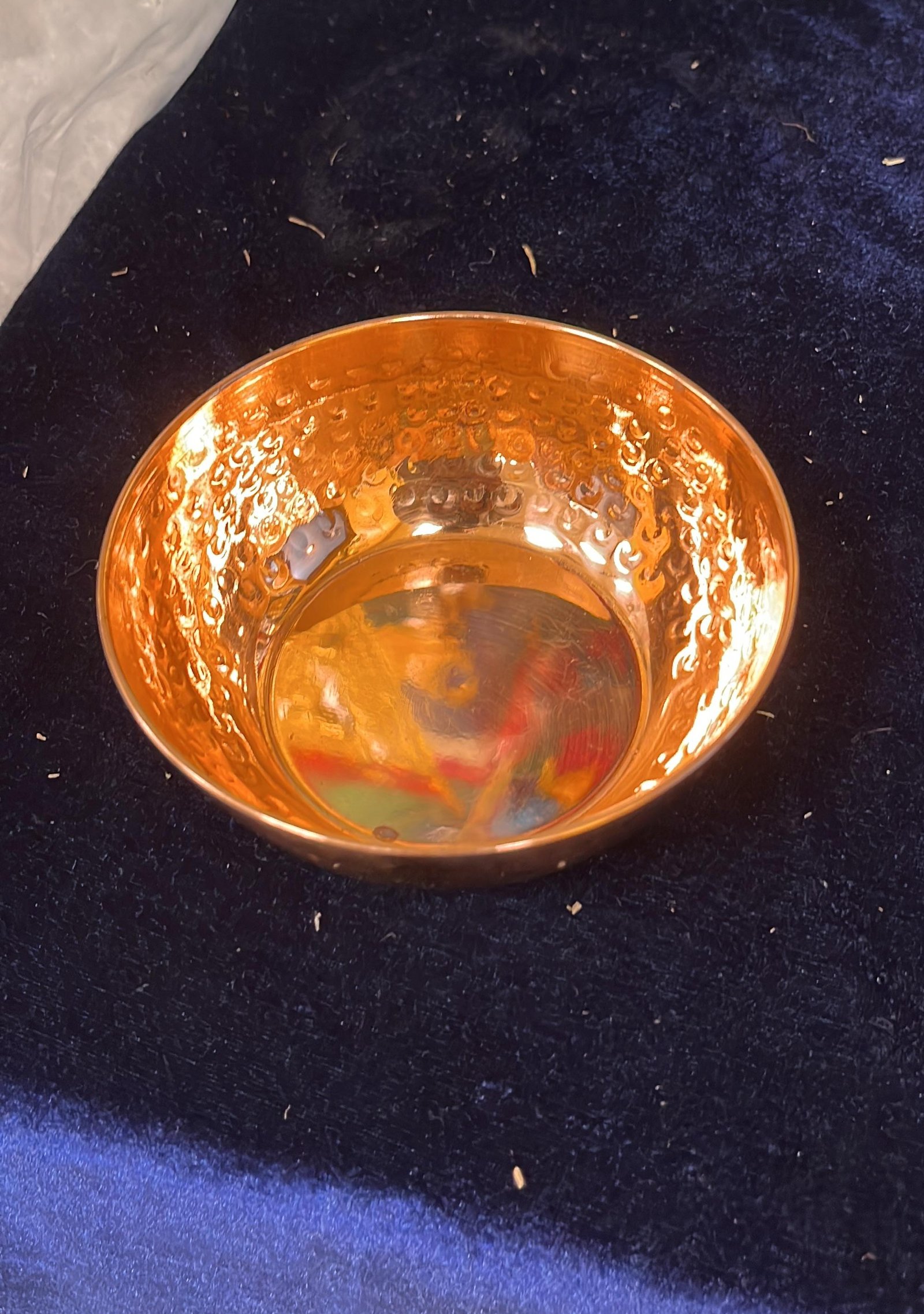 Copper Hammered Bowl – Handcrafted Pure Copper Serveware
