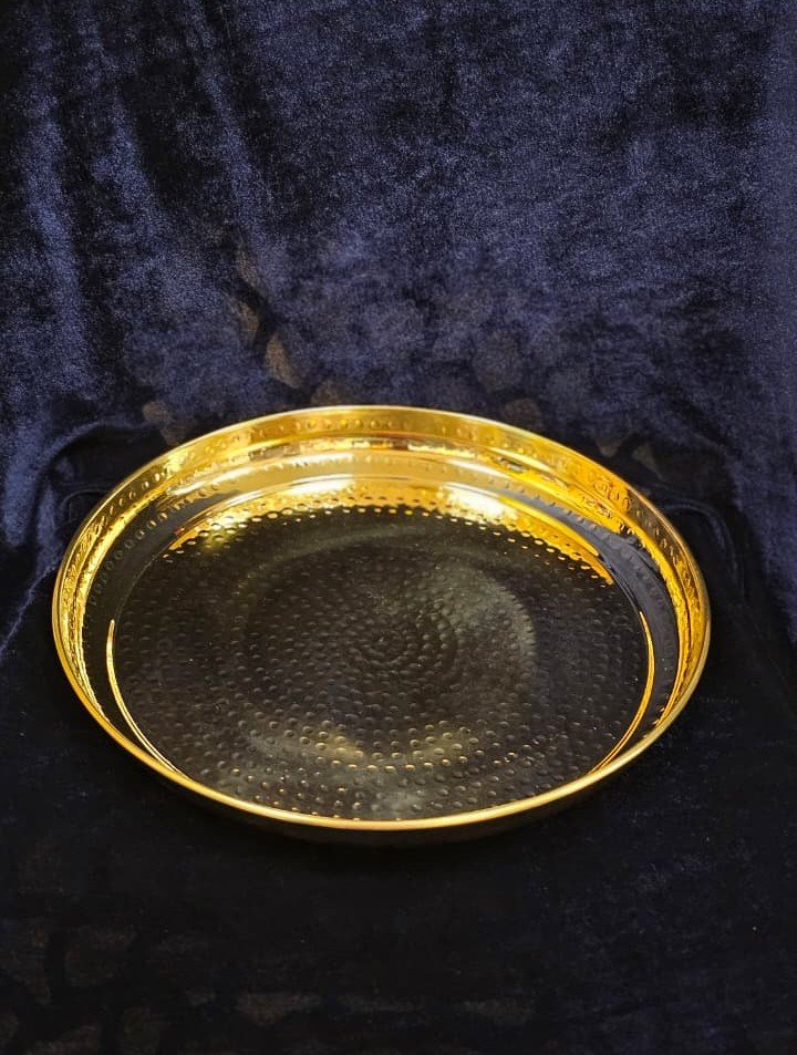 Brass Hammered Plate – Traditional Handcrafted Thali