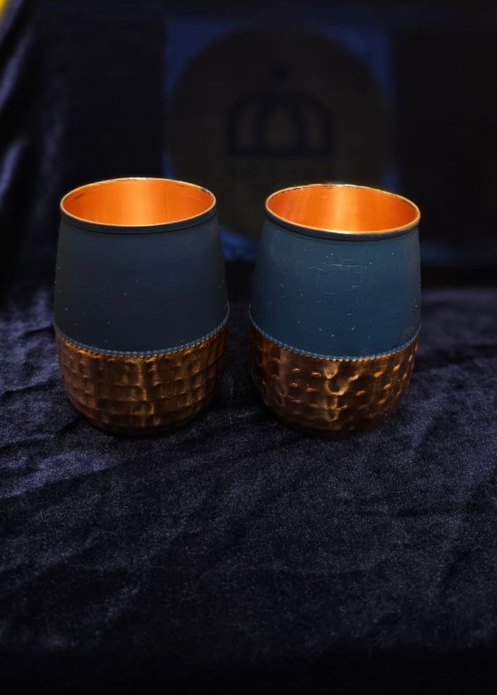 Copper Silk Glass Set of 2 – Pure Copper Drinkware