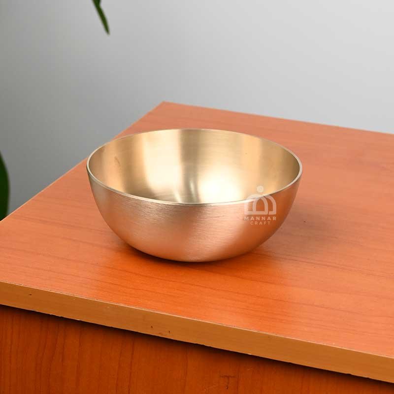 Kansa Matt Finish Bowl – Handmade Dining Bowl