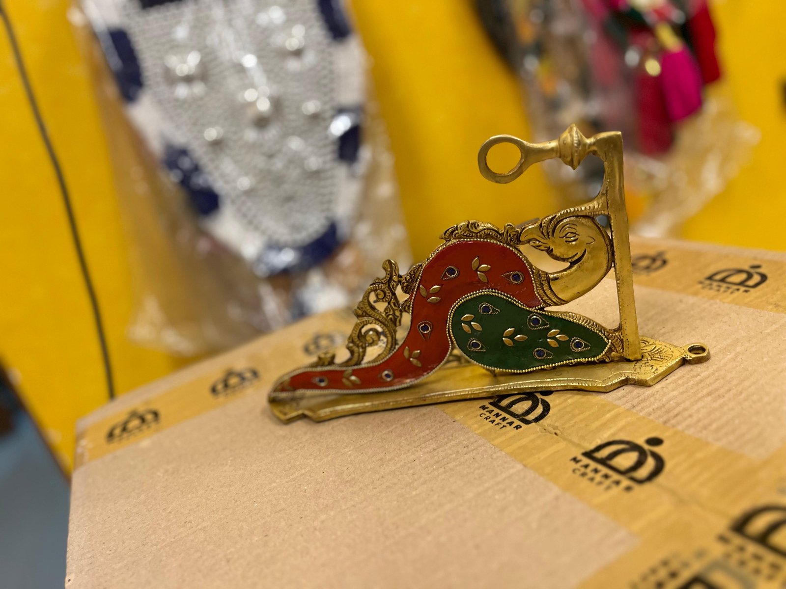 Brass Wall Hanging Peacock – Traditional Handmade Wall Decor