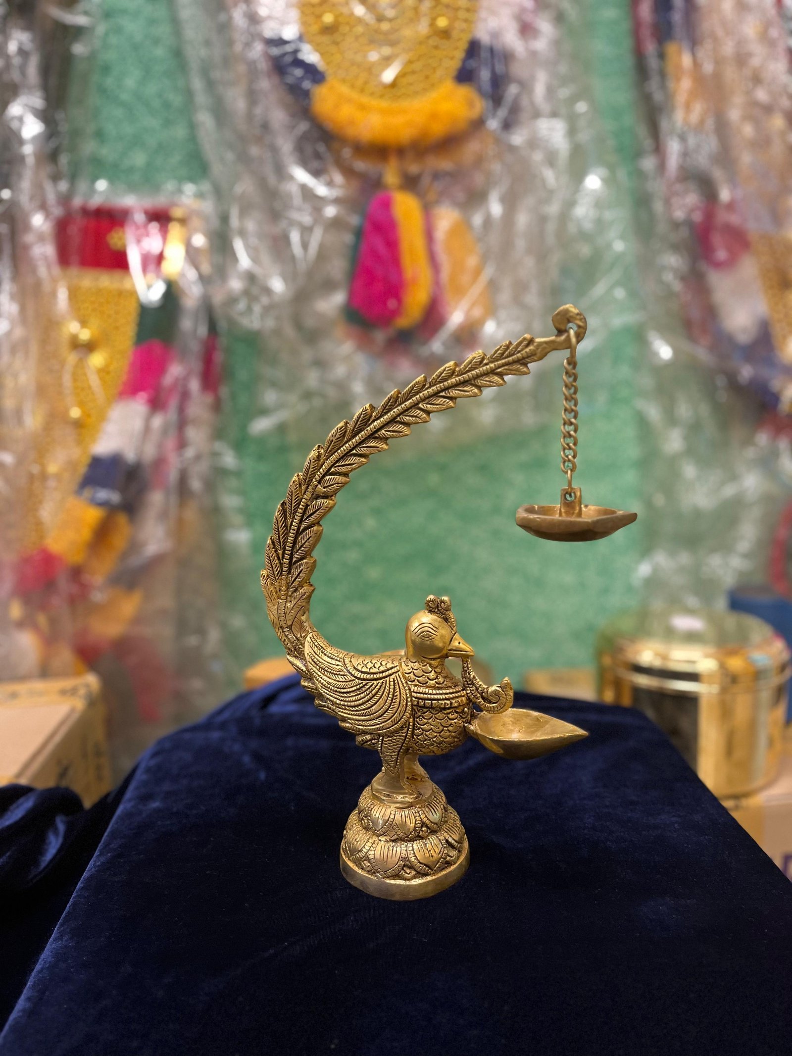 Brass Annam Bird Diya – Traditional Kerala Pooja Oil Lamp