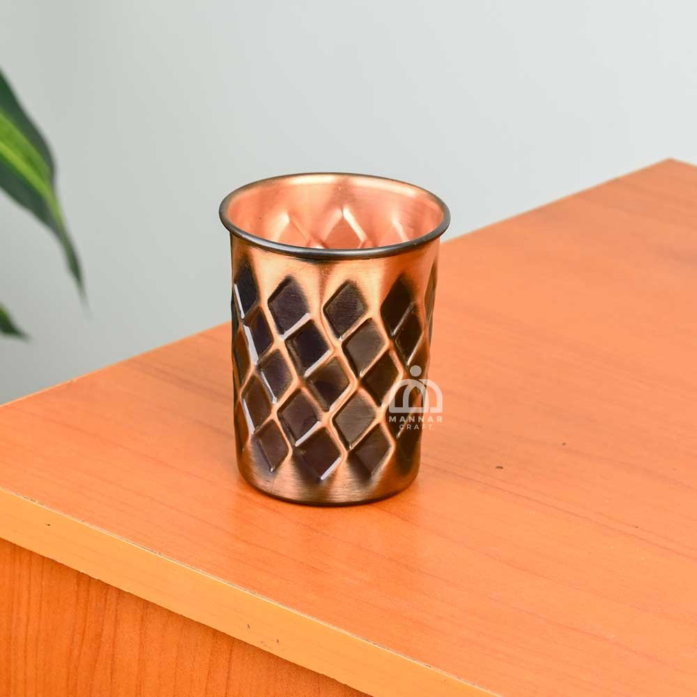 Antique Copper Glass – Handmade Water Tumbler