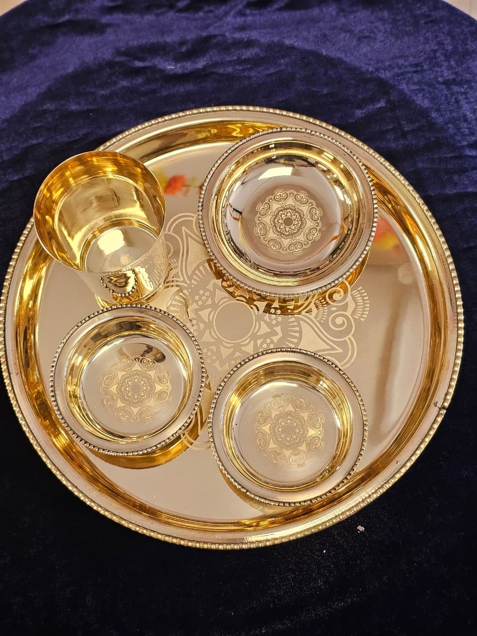 Luxury Brass Thali Set – Premium Traditional Dining Collection