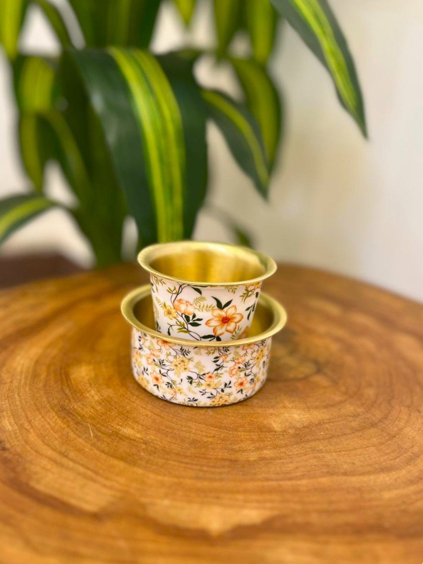 Mannar Craft Classic Blossom Coffee Davara Set 