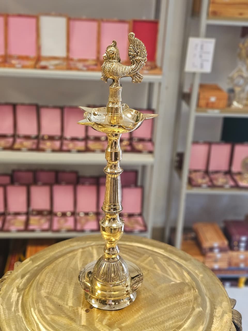 Kerala Peacock Diya – Fancy Traditional Brass Oil Lamp