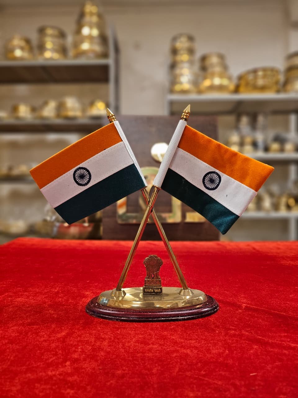 National Flag Stand – Premium Metal Desk Flag Holder