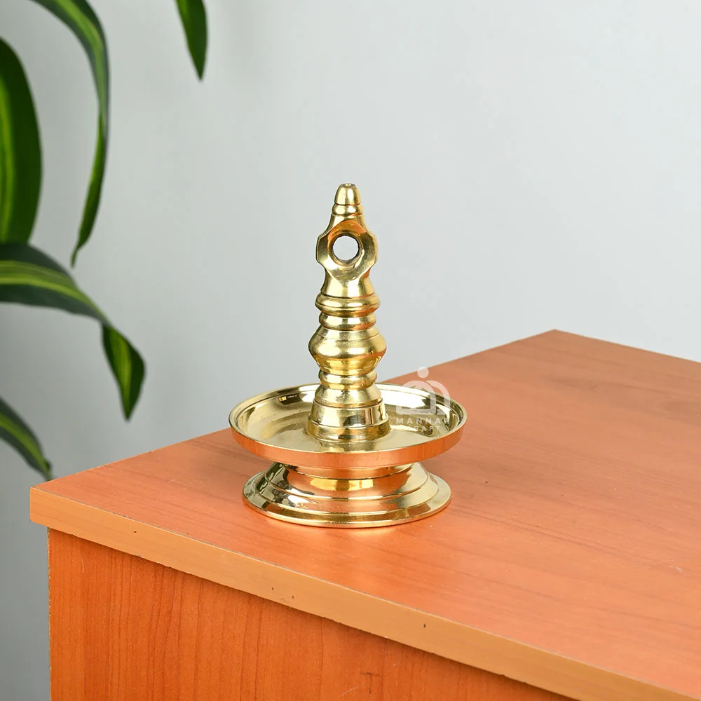 Traditional Brass Thookuvilakku – Kerala Hanging Oil Lamp 