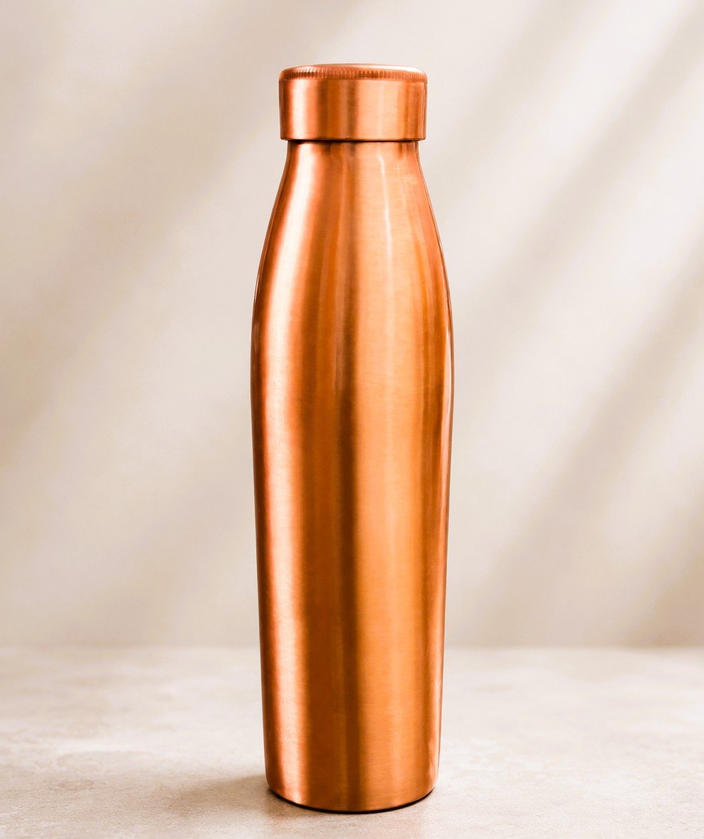 1 Litre Pure Copper Bottle – Leakproof & Slim Design | Ayurvedic Drinkware by Mannar Craft