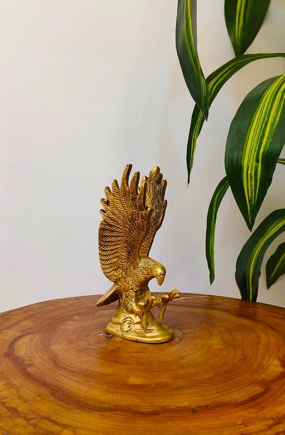 Brass Eagle Statue – Handcrafted Decorative Brass Sculpture