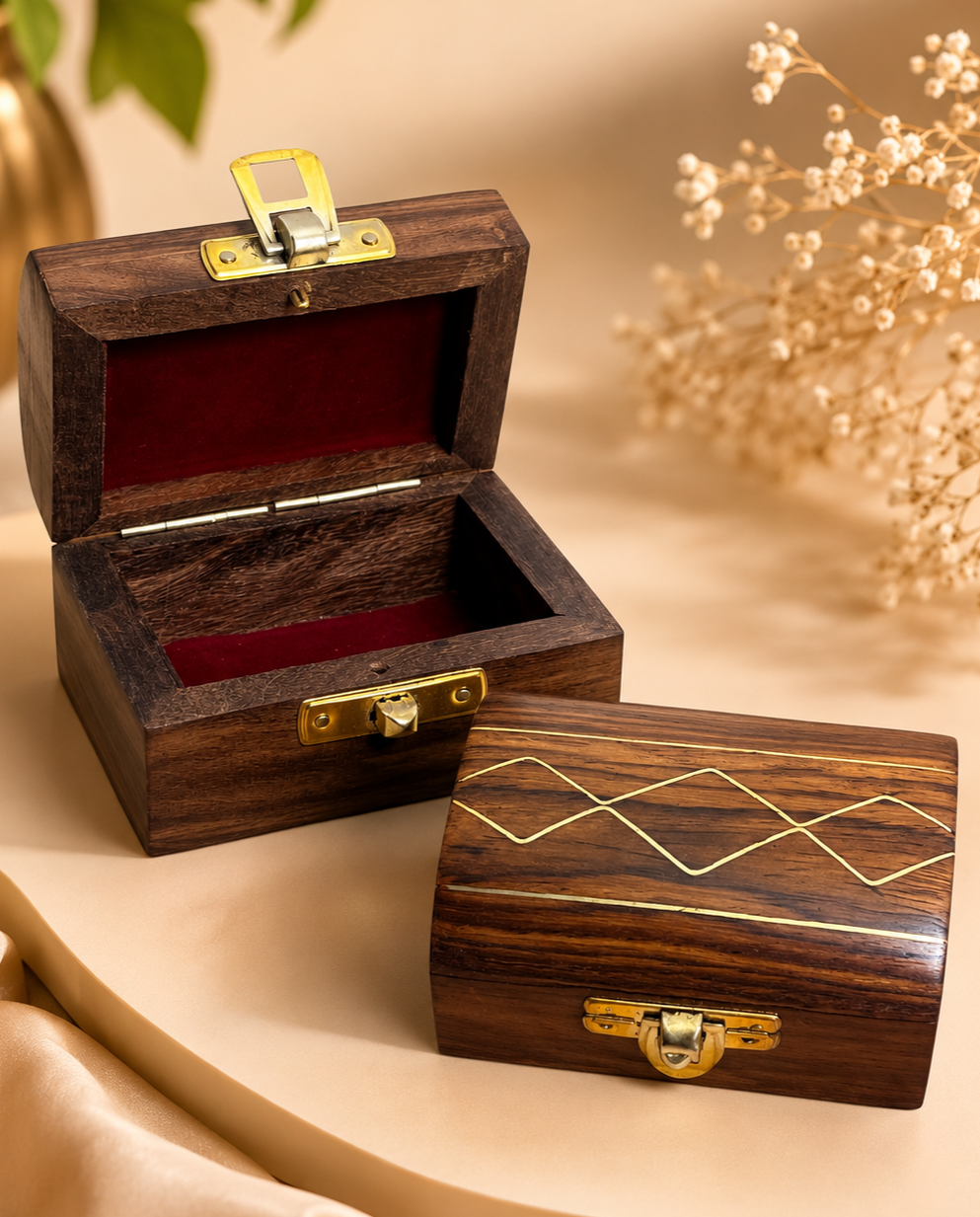 Wooden Ring Box for Wedding & Engagement Rings