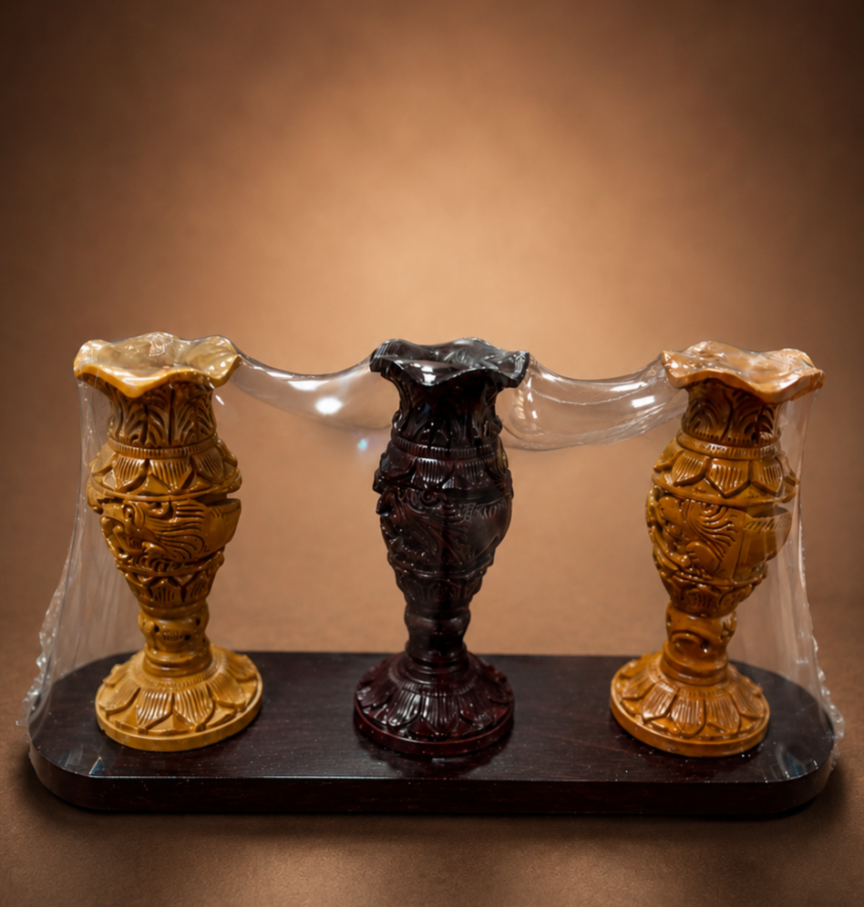 Flower Vase Pen Holder – Handmade Decorative Brass Desk Organizer