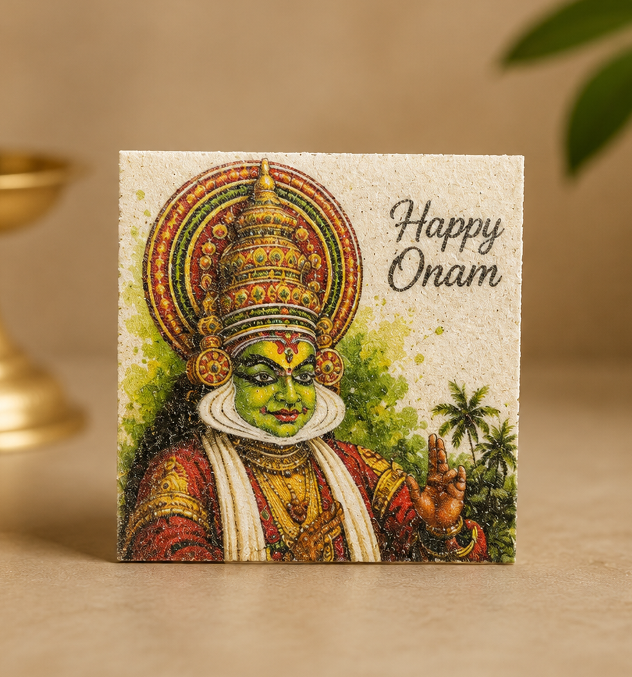 Kathakali Fridge Magnet – Handmade Sand Art Kerala Souvenir