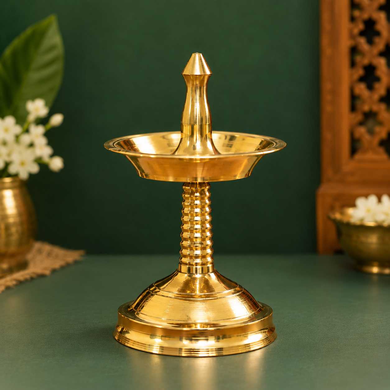 Mannar craft Kerala Traditional Lamp | Traditional Kerala Pooja & Decor Lamp 