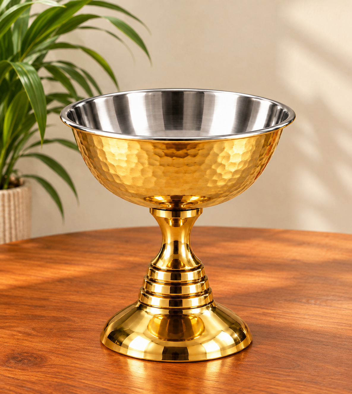 Copper Steel  Ice Cream Bowl  & Hammered Finish