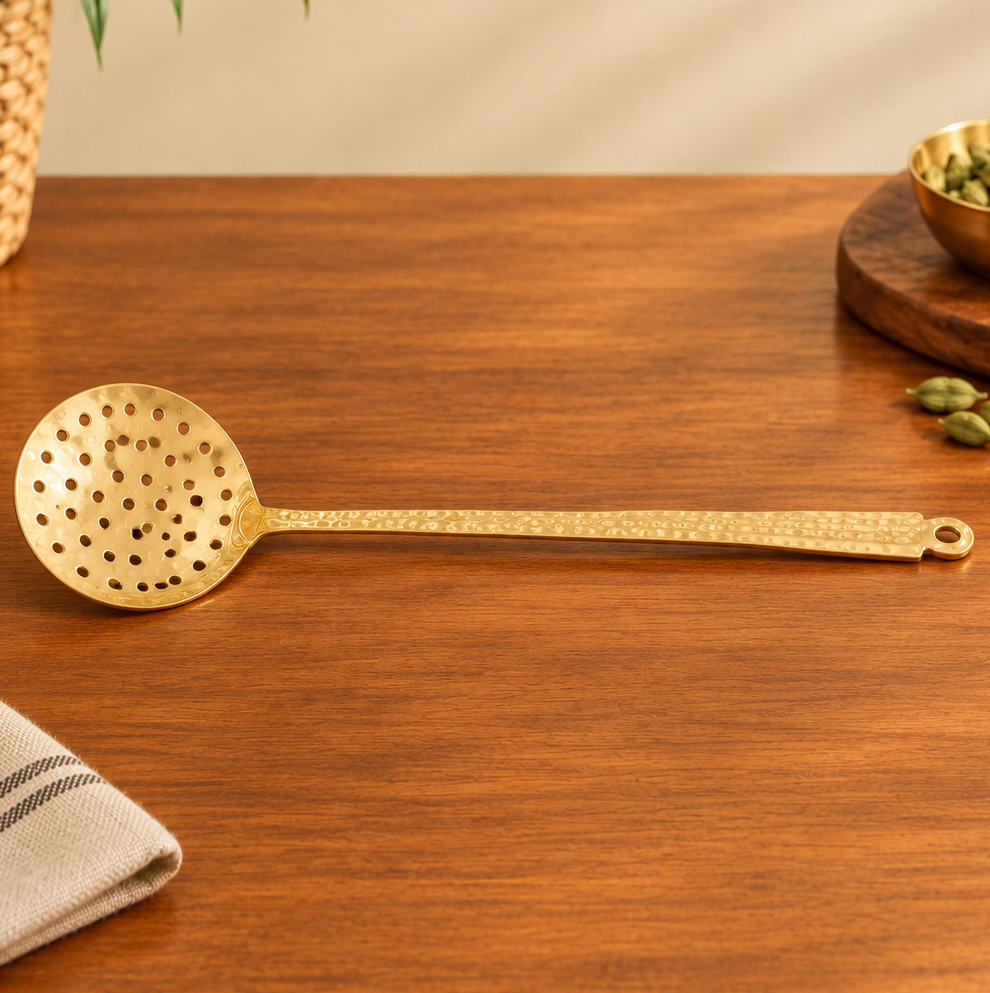 Brass Skimmer – Traditional Heavy Duty Cooking Ladle