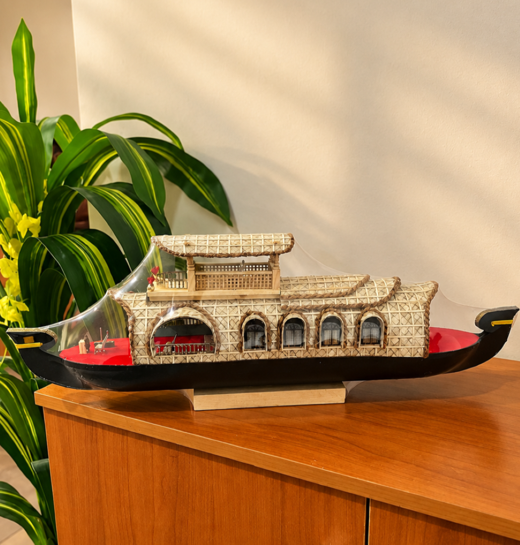 Kerala Houseboat - Handcrafted Wooden Home Decor & Unique Gift - Model 12