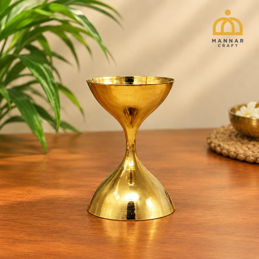 Premium Brass Diya - Akhand Deep/Samai Deep/Pyali Deep - (Non Detachable) Height