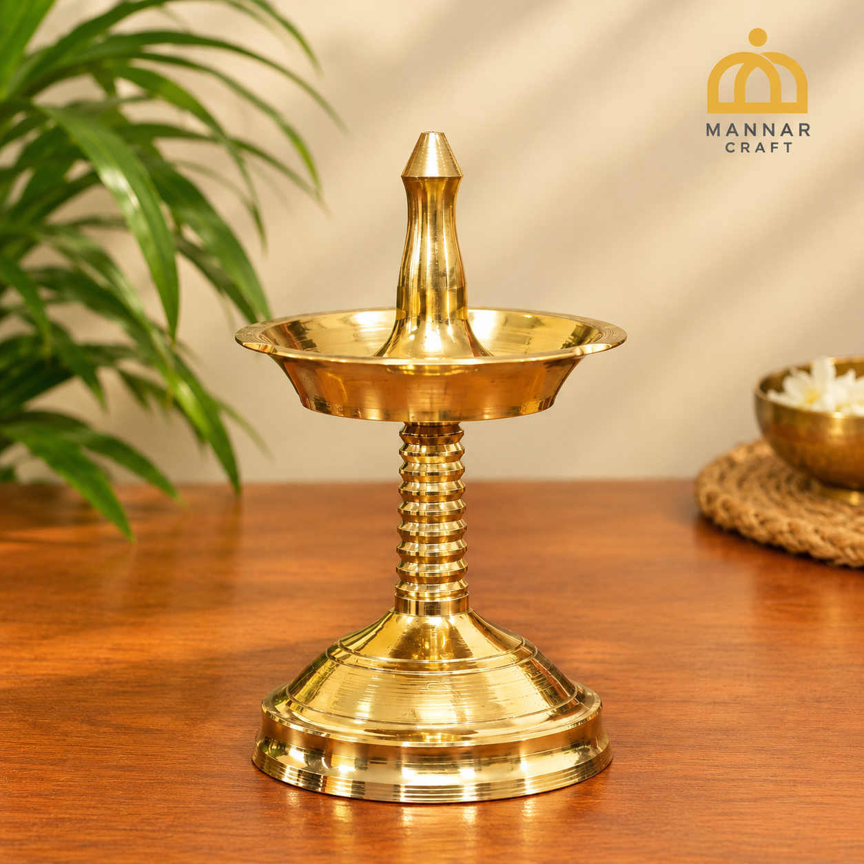 Mannar craft Kerala Traditional Lamp 7 CM | Traditional Kerala Pooja & Decor Lamp 