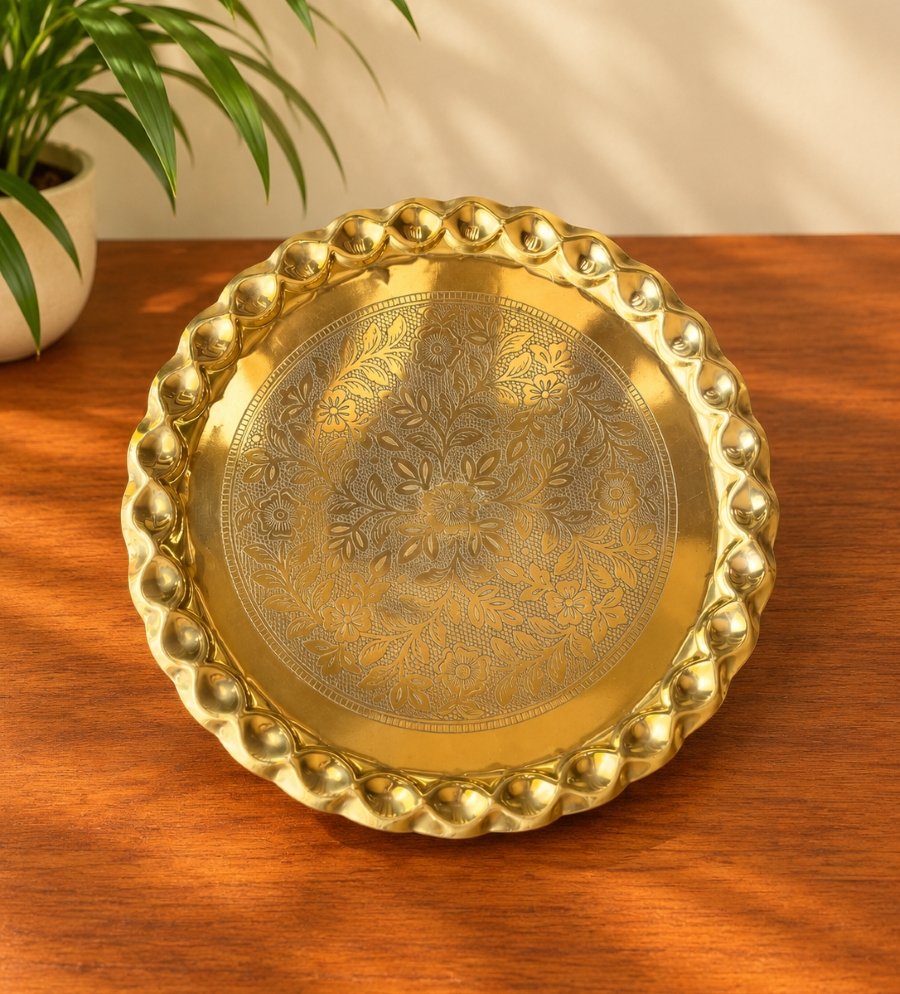 Brass Decorative Thaalam – Traditional Indian Home Decor