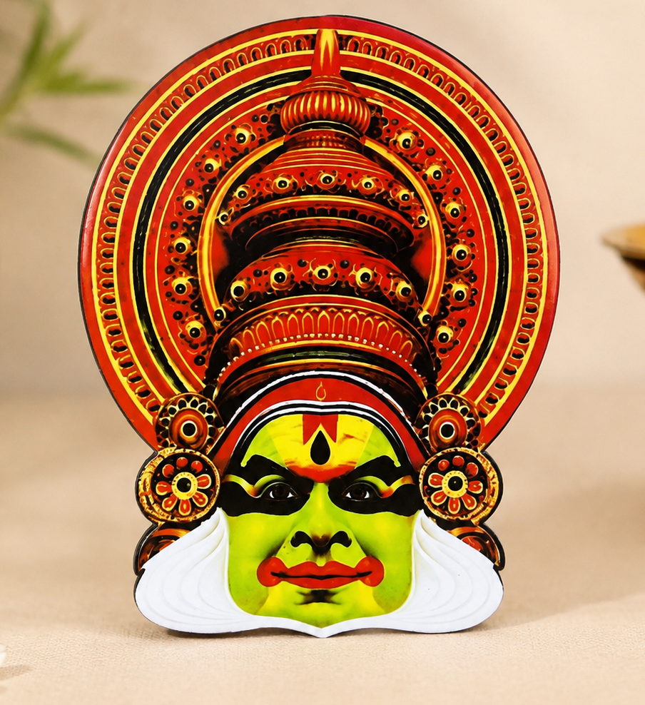 MDF Kathakali Fridge Magnet | Kerala Traditional Souvenir