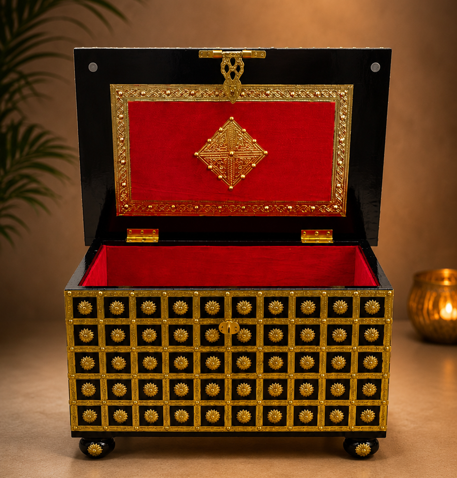 Premium Wooden Sandook – Handmade Traditional Storage Chest