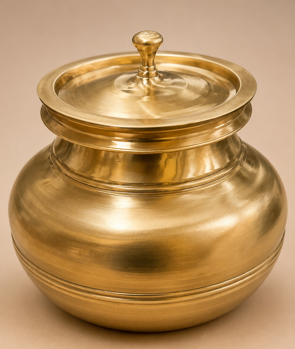 Bronze Pot with Lid – Traditional Cooking & Serving Vessel