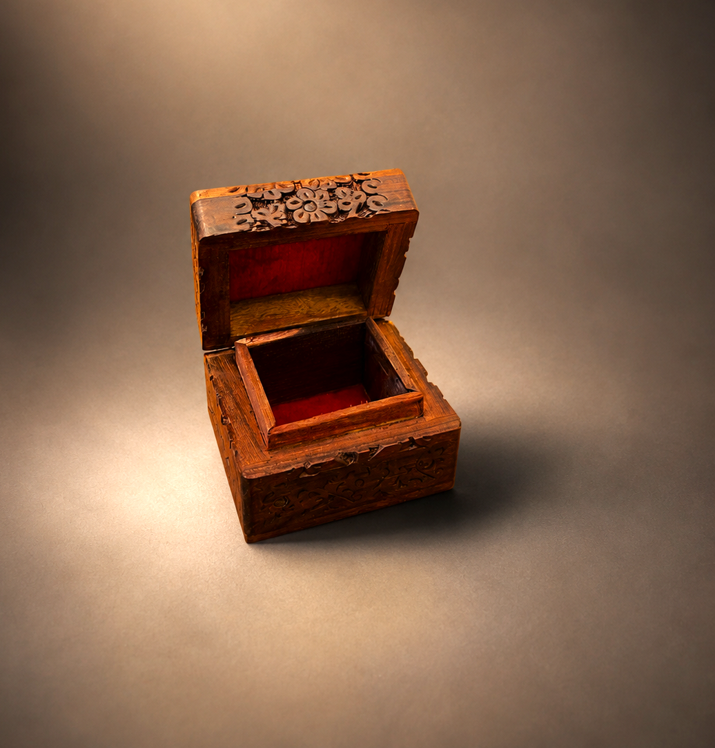Vintage Wooden Jewel Box