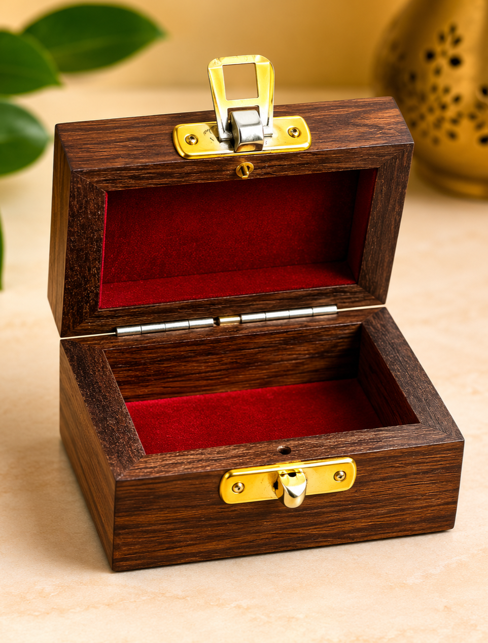 Wooden Ring Box for Wedding & Engagement Rings