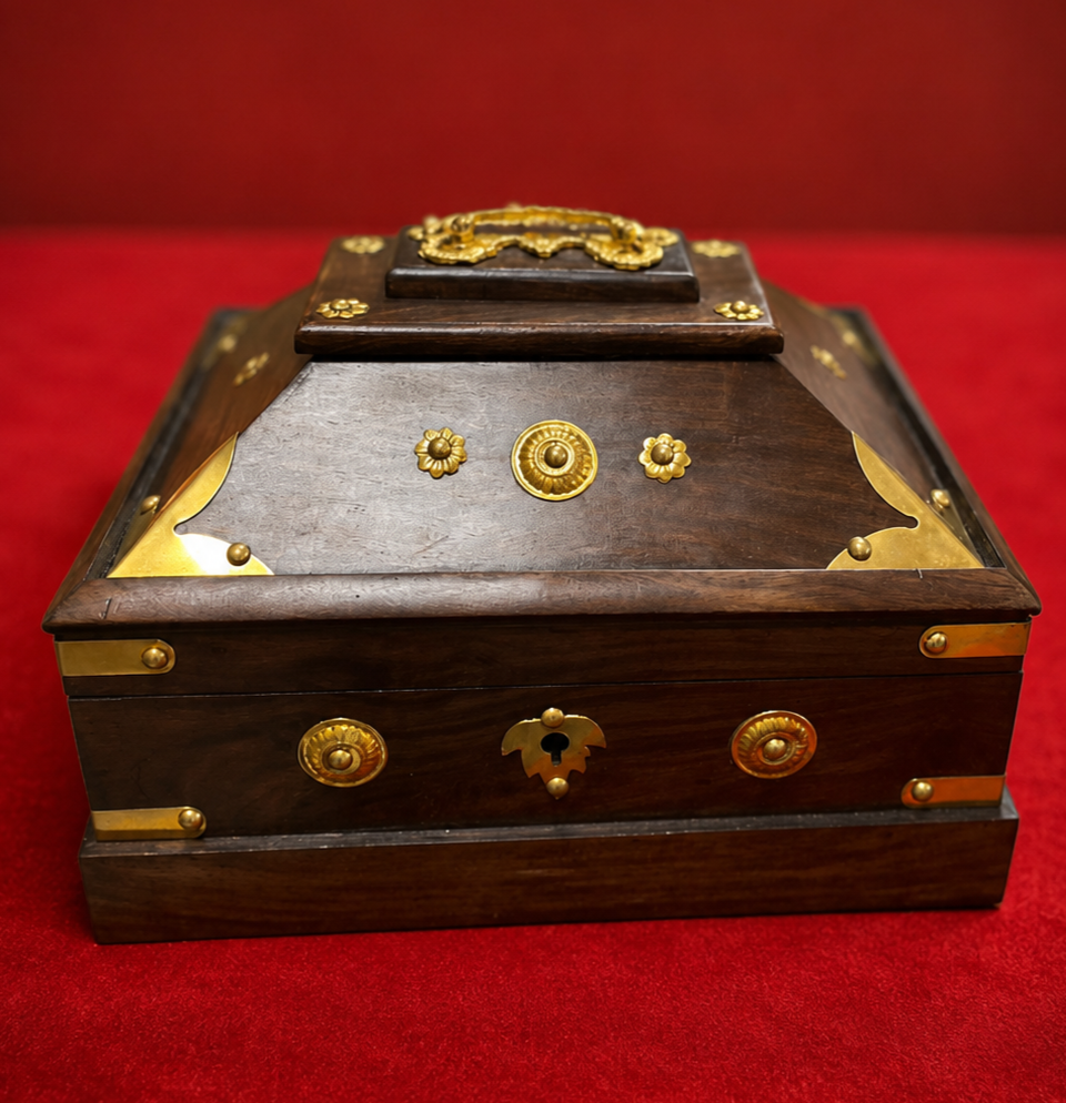 Sheesham Wood Jewellery Box with Premium Brass Fittings