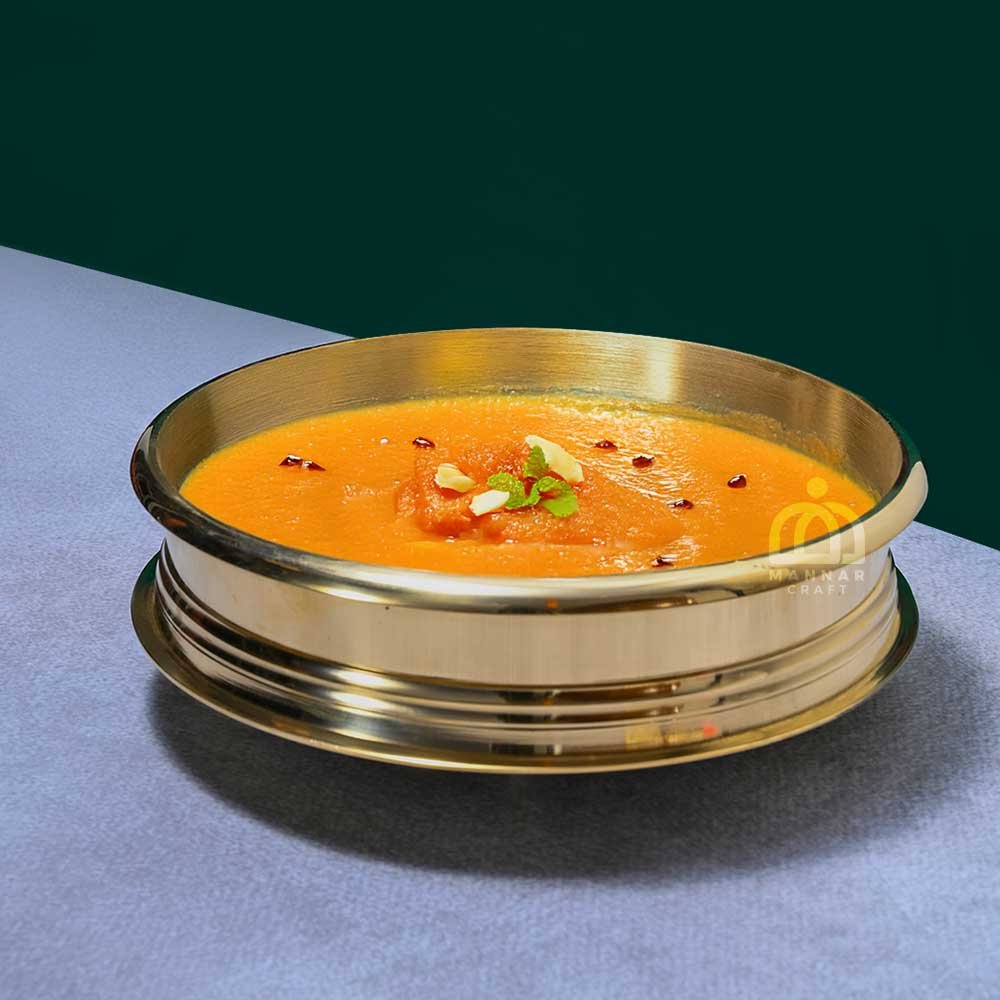 Mannar Craft Polished Bronze Cooking Uruli | Traditional Kerala Pot