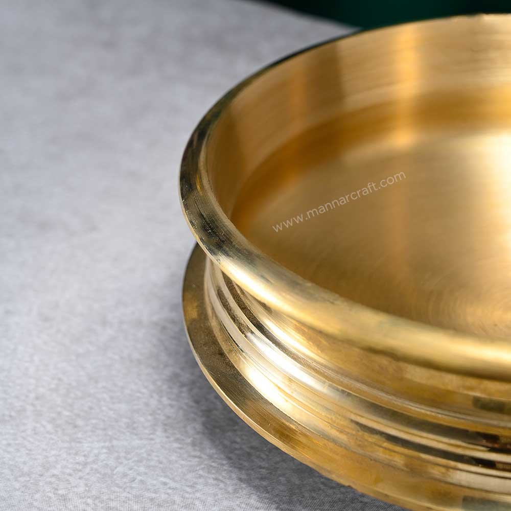 Mannar Craft Polished Bronze Cooking Uruli | Traditional Kerala Pot
