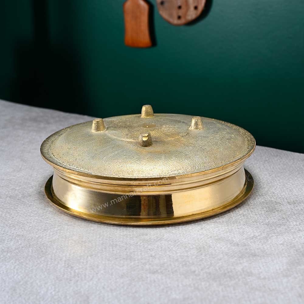Mannar Craft Polished Bronze Cooking Uruli | Traditional Kerala Pot