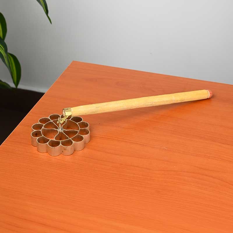 Authentic Bronze Achappam Maker – Traditional Achu for Perfect Rosette Cookies